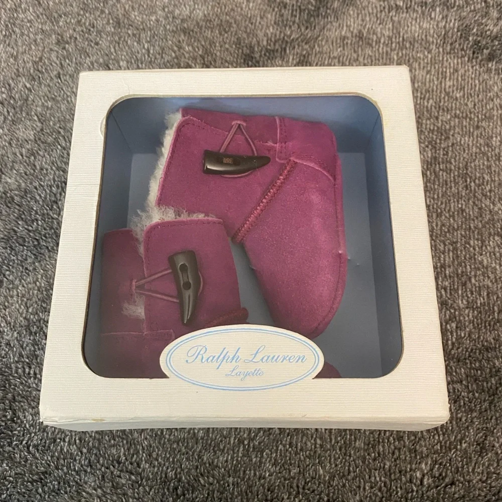 Ralph Lauren Magenta baby Boots 2